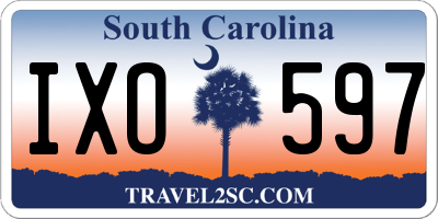SC license plate IXO597