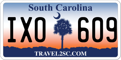 SC license plate IXO609
