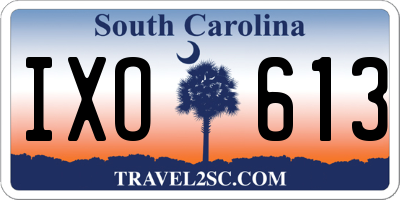 SC license plate IXO613