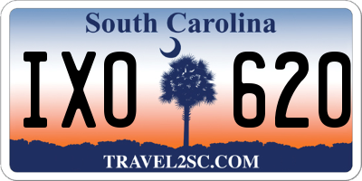 SC license plate IXO620