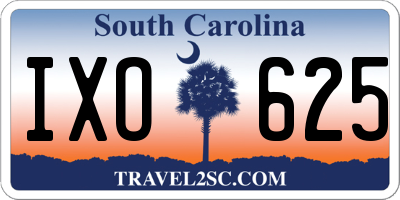 SC license plate IXO625