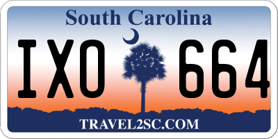 SC license plate IXO664
