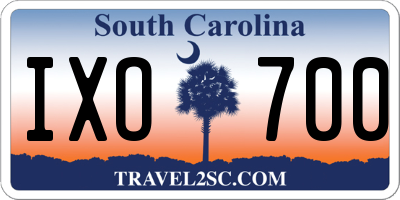 SC license plate IXO700