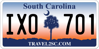 SC license plate IXO701