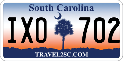 SC license plate IXO702