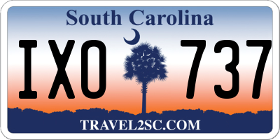 SC license plate IXO737