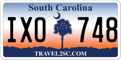 SC license plate IXO748