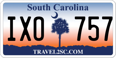 SC license plate IXO757