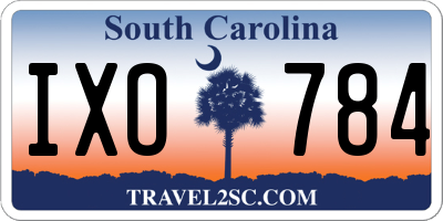 SC license plate IXO784