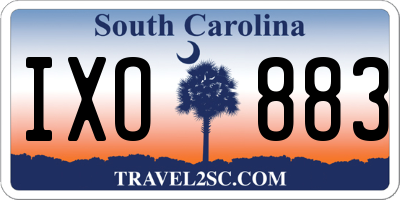 SC license plate IXO883
