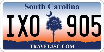 SC license plate IXO905
