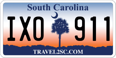 SC license plate IXO911