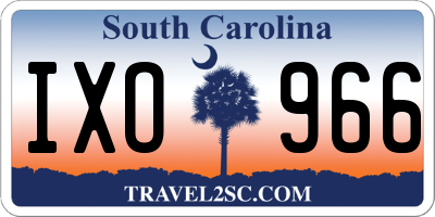 SC license plate IXO966