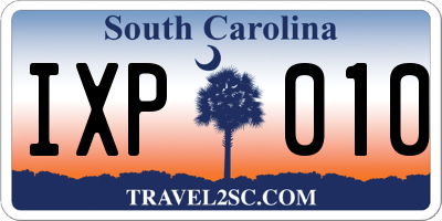 SC license plate IXP010