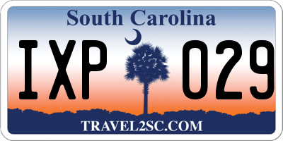 SC license plate IXP029