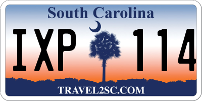 SC license plate IXP114