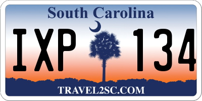 SC license plate IXP134