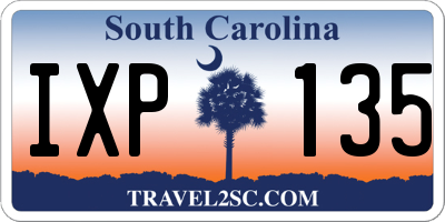 SC license plate IXP135
