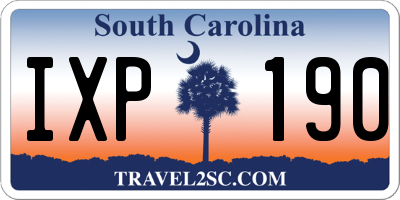 SC license plate IXP190