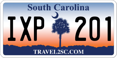 SC license plate IXP201