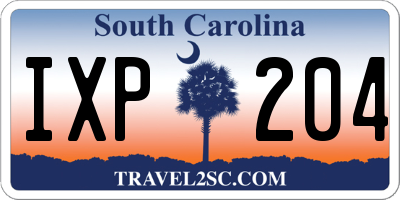 SC license plate IXP204