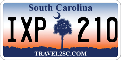 SC license plate IXP210