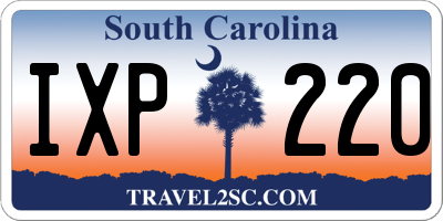 SC license plate IXP220