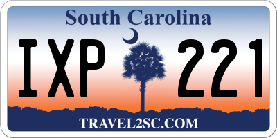 SC license plate IXP221