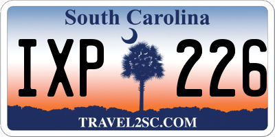 SC license plate IXP226