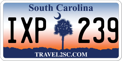 SC license plate IXP239