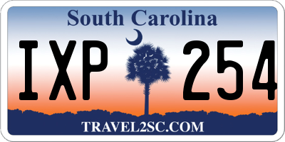 SC license plate IXP254