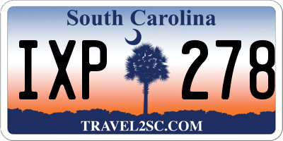 SC license plate IXP278