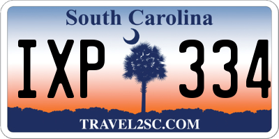SC license plate IXP334