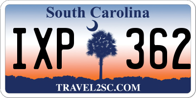 SC license plate IXP362