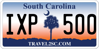 SC license plate IXP500