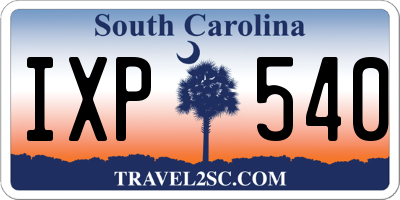 SC license plate IXP540
