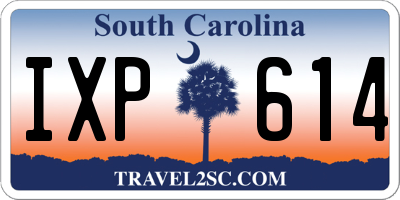 SC license plate IXP614