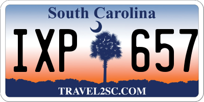 SC license plate IXP657