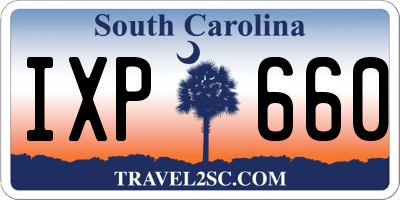 SC license plate IXP660
