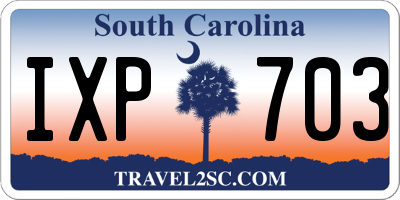 SC license plate IXP703