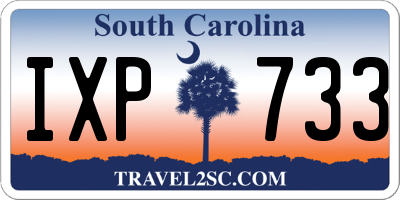 SC license plate IXP733