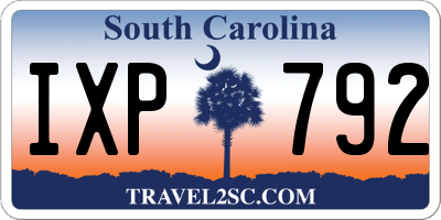 SC license plate IXP792