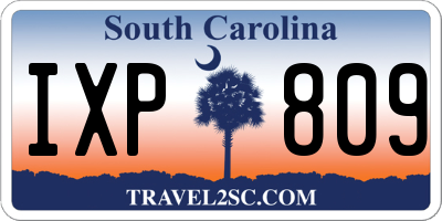 SC license plate IXP809