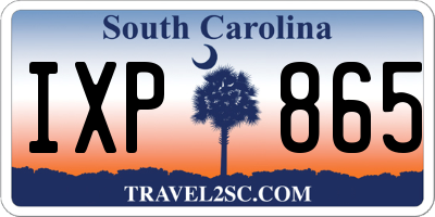SC license plate IXP865