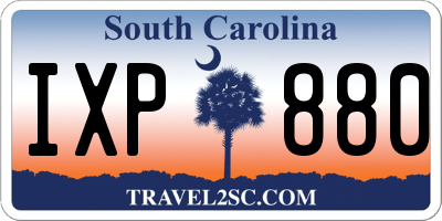 SC license plate IXP880