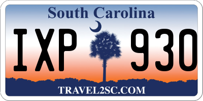 SC license plate IXP930