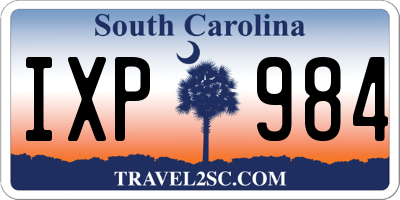 SC license plate IXP984