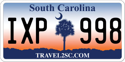 SC license plate IXP998