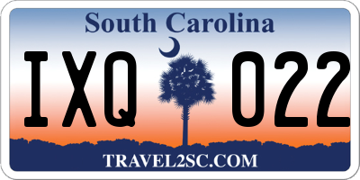 SC license plate IXQ022