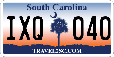 SC license plate IXQ040